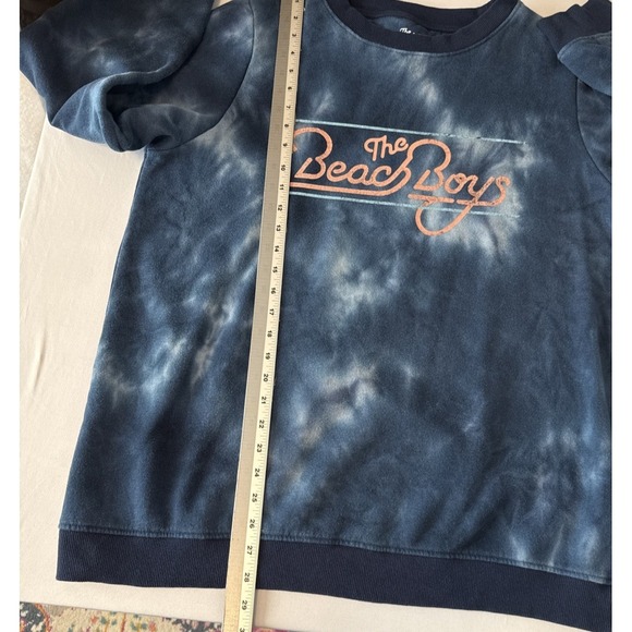 The Beach Boys Blue Tie-Dye Fleece Graphic Front Back Sweatshirt Womens XXL Surf - Picture 4 of 5